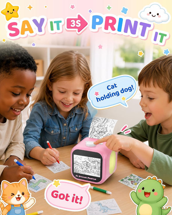 KeepHi printing a sticker